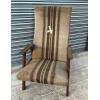 High Back Danish Teak Arm Chair